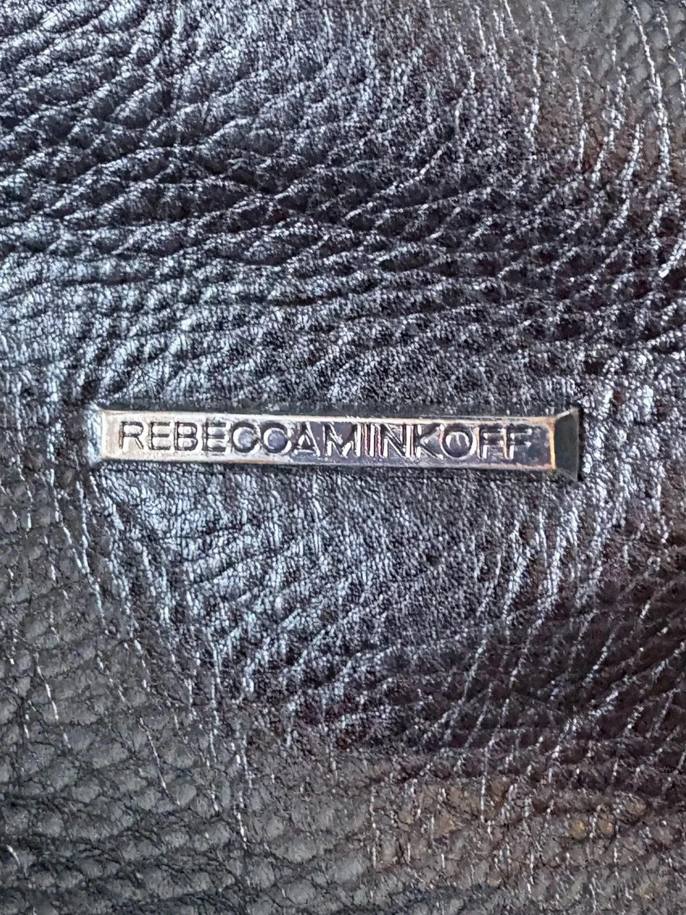 Rebecca Minkoff Black Leather Hobo with Diagonal Silver Zippers